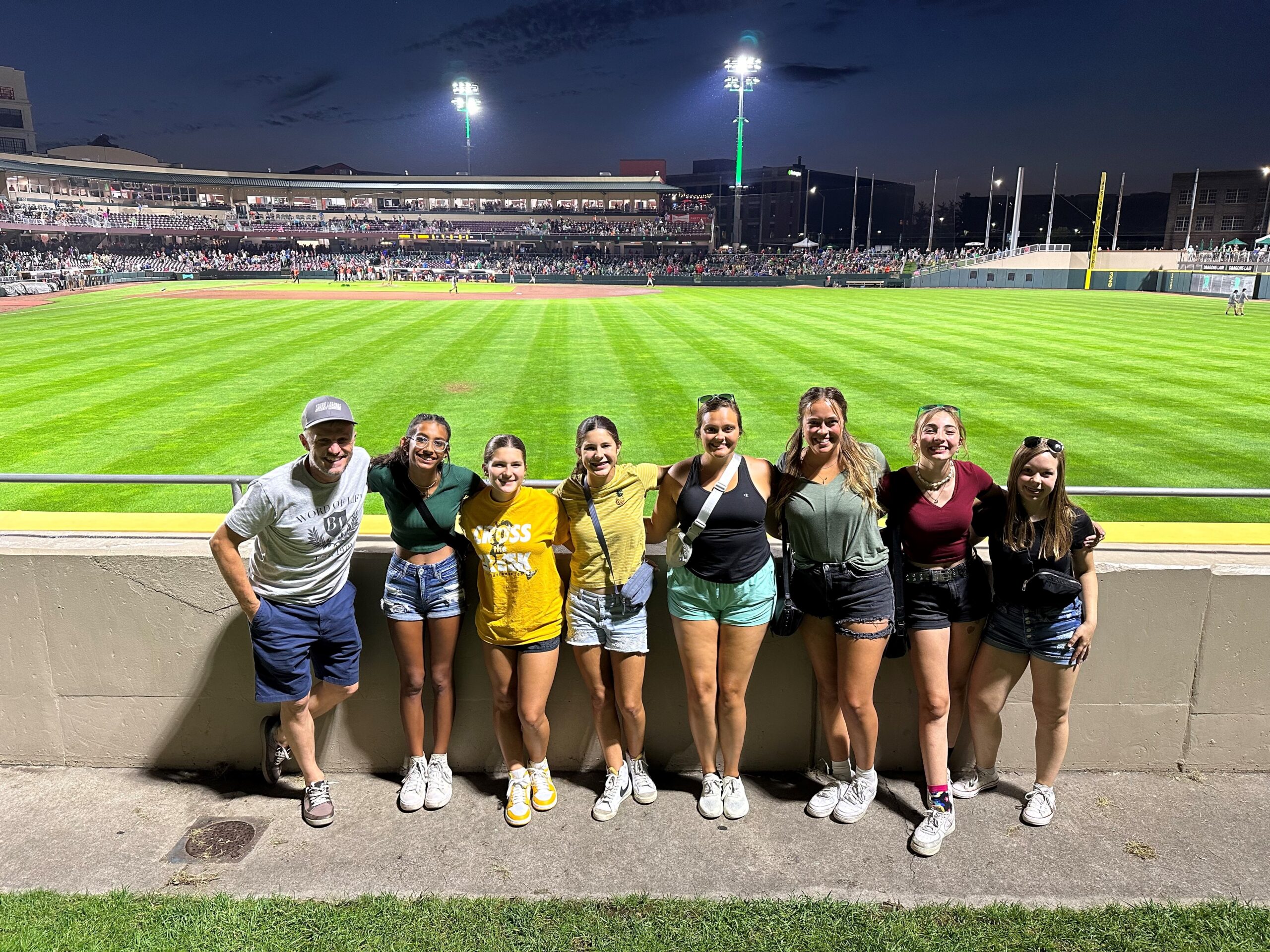 Youth Group at a Baseball game