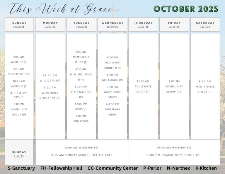 This Week At Grace 10.27.25